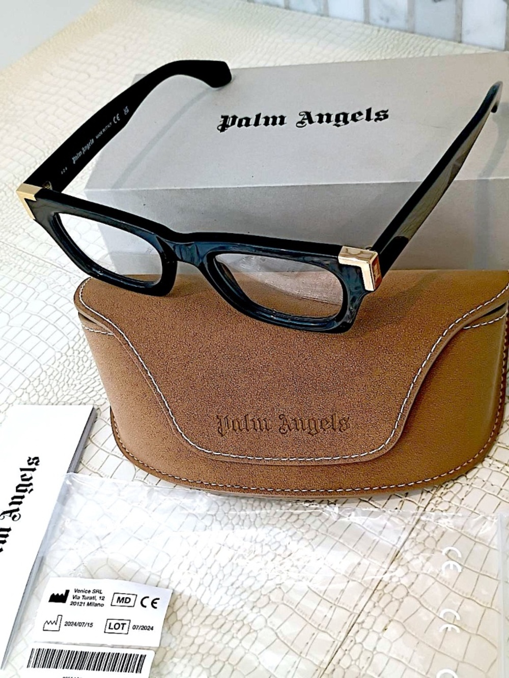 Brand New (Current) Palm Angels Black Style 10 Glasses Italian Handmade